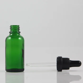 CosPack 30ml tuščias apvalios formos buteliuko lašintuvu eterinio aliejaus butelis kosmetikos konteineris su juoda užkratas