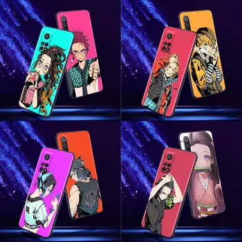 Demon Slayer Japonijos Anime Mados Telefono Shell Xiaomi Mi A2 8 9 SE 9T 10 10T 10S CC9 E 10 Pastaba Lite Pro 5G Soft Case Cover