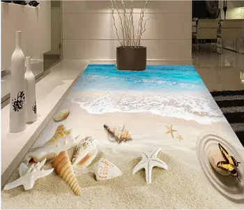 namų dekoro grindų, sienų tapetai, 3d vonios kambarį miegamasis Paplūdimio myli 3d 3d tapetai grindys Nuotrauka 2