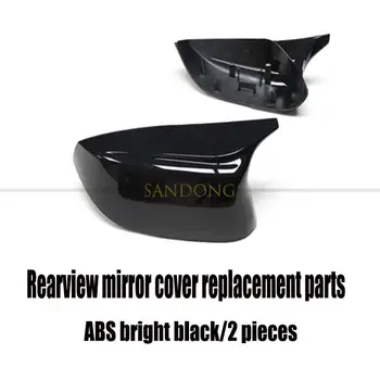 Tinka Infiniti Q50L modifikuotų nekilnojamojo anglies pluošto ragų galinio vaizdo veidrodis pakeitimo dalis Q50 ryškiai juoda veidrodžio korpuso dangtelio