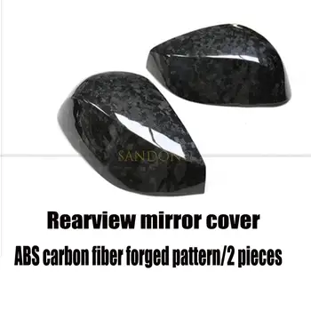 Tinka Infiniti Q50L modifikuotų nekilnojamojo anglies pluošto ragų galinio vaizdo veidrodis pakeitimo dalis Q50 ryškiai juoda veidrodžio korpuso dangtelio Nuotrauka 2