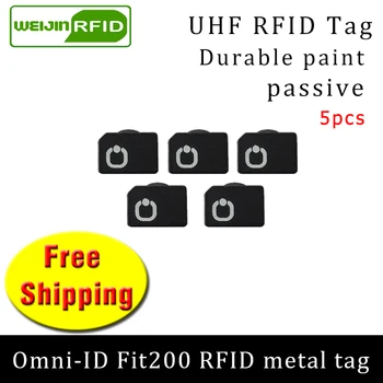 UHF RFID metalo žymeklį omni-ID Fit200 915m 868mhz Svetimų Higgs3 EPK 5vnt nemokamas pristatymas patvarus dažų smart card pasyvus RFID