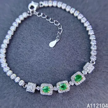 KJJEAXCMY bauda papuošalai 925 sterlingas sidabro inkrustacijos gamtos smaragdas moterų klasikinis prabangos OLIS stiliaus perlas rankos apyrankę paramą nustatyti