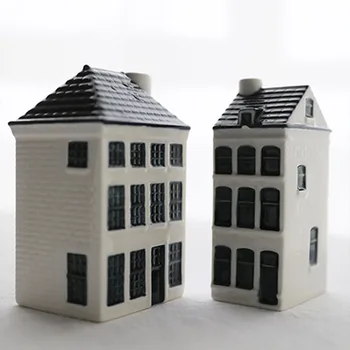 TingKe Europos Stiliaus Nyderlandų Delfto Namas Modeliavimo Keramikos Prieskonių Butelis/Gali Ornamentu Kūrybos Namuose Kalėdų Dekoratyvinis Dovanų Nuotrauka 2