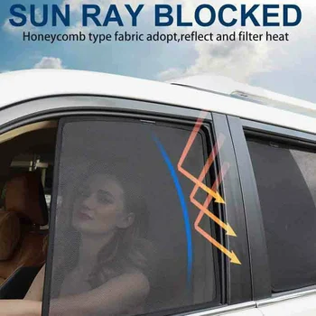 Už Cadillac CT6 2016-2020 Langą skėtį nuo saulės UV Apsauga Ray Blokavimo Akių Lazerinės Blokuoti Juoda Neto Verpalai Nuotrauka 2