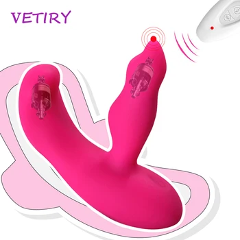 VETIRY Nešiojami Vibratorius Dildo Panty Nuotolinio Valdymo Klitorio Vaginos Stimuliatorius Sekso Žaislai Moterims, Moteriška Masturbacija 11 Režimas