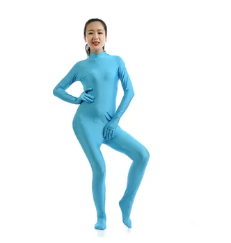 (SWH015) Sky Blue Spandex viso Kūno Oda Stora, Jumpsuit Zentai Kostiumas Bodysuit Kostiumas Moterims/Vyrams Unitard Lycra Dancewear