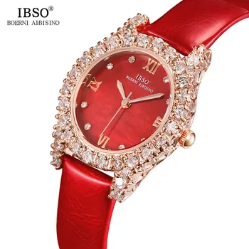 IBSO 2021 Moterų kalnų krištolas Laikrodžiai Laikrodis Moterims Žiūrėti Diamond Prabanga Apyrankė Laikrodis ponios Kristalų Kvarciniai Laikrodžiai Valandas Nuotrauka 2