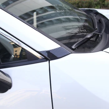 Šiek tiek Pakeisti 2VNT/komplektas Priekinis trikampis lipdukas Priekinio statramsčio lipdukas ABS Automobilio lango lipdukas Toyota RAV4 2019 2020 Nuotrauka 2