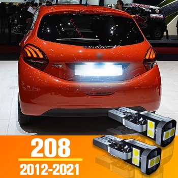 2vnt LED Licenciją Plokštelės Lemputės Priedai Peugeot 208 1 2 2012 2013 2014 2015 2016 2017 2018 2019 2020 2021