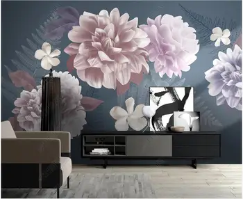 Custom freskos 3d foto tapetai, Modernus minimalistinio augalų ir gėlių, namų dekoro kambarį tapetų sienos, 3 d ant sienos