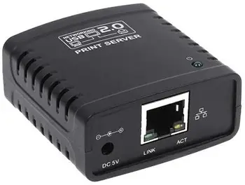 60PCS/Daug Naujos USB 2.0 LPR Spausdintuvo Spausdinimo Serverio, Koncentratoriaus Adapteris Ethernet LAN Tinklų Akcijų