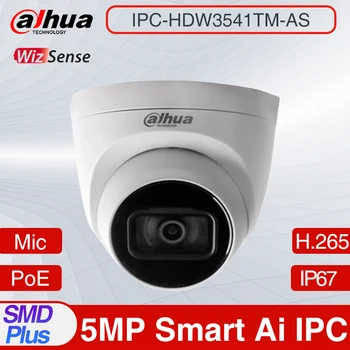 Dahua IPC-HDW3541TM-KAIP 5MP Fiksuotas židinio Obuolio WizSense Tinklo Kamera su POE Built in MiC & SD Kortelės Lizdas IP67 IR 50M AI Fotoaparatas