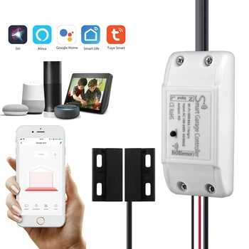 WiFi Smart Garažo vartų Valdiklis Atidarytuvas Smart Gyvenimas/Tuya APP Nuotolinio Suderinama Su Alexa Echo 