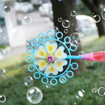 Akyto vėjo malūnas burbulo pūtimo vėjo malūnas burbulas lazdelė burbulas suktuko mašina muilo burbulų mašina, vasarą lauke, vaikų žaislai #W Nuotrauka 2