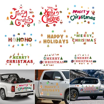 Magnetiniai Automobilių Lipdukas Santa Claus Sniego Snaigės Kalėdų Eglutė Lipdukai Šaldytuvas Auto Namų Kalėdinė Dekoracija