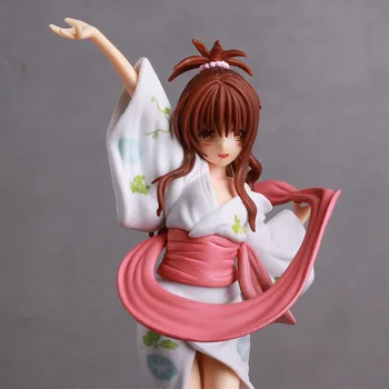 Anime Love Ru Yuuki Mikan Chalatas PVC Veiksmų Skaičius, Kolekcionuojamos Lėlės Modelio Žaislas 21cm Nuotrauka 2