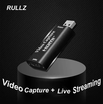 4K USB Audio Video Capture Card for PS4 Žaidimas TV Box DVD HDMI DSLR Camera DVR Vaizdo Įrašymo Įrenginys, skirtas 