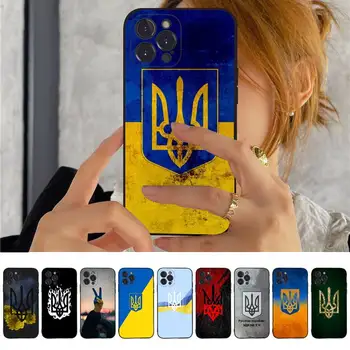Ukrainos vėliava Telefono dėklas Skirtas iPhone 13 Pro MAX 14 11 12 X Mini XS XR 6 7 8 Plus SE 2020 Minkštos TPU Dangtis
