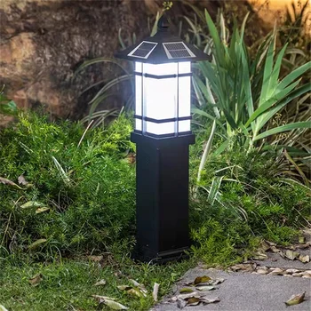 OUFULA Lauko Saulės Vejos Lempa LED Šviesos Klasikinio Vandeniui Home Villa Sodo Puošmena Nuotrauka 2