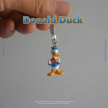 12PCS 2,5 cm Disney Originalas vieną ančiukas Donaldas Pakabukas lėlės modelio animacinių filmų modelis