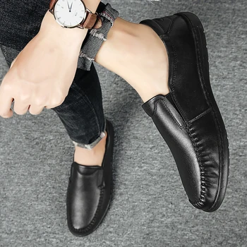 vyras masculino juoda pardavimo Mens patogus zapatos de para casuales butas odos karšto laisvalaikio 2020 vyrų mados cuero už sapatos