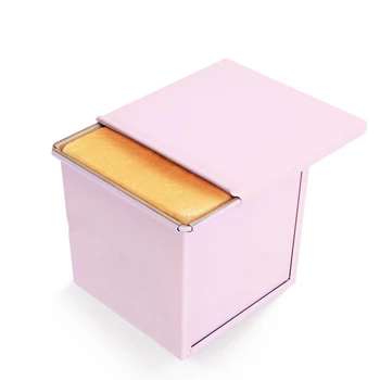 CHEFMADE Rožinė non-stick duonos skrebutis box kubo 250g namų pyragas, duona, skrudinta duona kepimo formą įrankis su dangteliu virtuvės kepimo