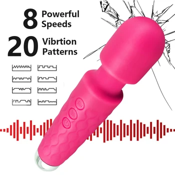 Galingas Žodžiu, Clit Vibratoriai USB Mokestis Av Magic Wand Analinis Vibratorius Massager Suaugusiųjų Sekso Žaislai Moterims, Saugaus Silikono Sekso Produktas