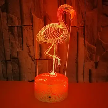 3d Flamingo Lempos Spalvinga Regėjimo Naktį Žibintai USB LED Touch, 3D Šviesos Iliuziją, Miegamojo Puošimas Gimtadienis, Kalėdos, Dovanos Berniukams