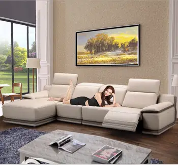 Gyvenamasis Kambarys Sofos nustatyti kampe sofa recliner elektros sofos natūralios odos, kurių skerspjūvio sofos muebles de salė moveis para casa