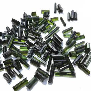 Natūrali Žalioji Turmalino kristalų Gem akmenys, mineraliniai pavyzdys Nuotrauka 2