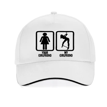 2020 vyrų Beisbolo kepuraitę Savo Draugei Mano Mergina Nelaisvėje spausdinti vyrų snapback skrybėlę 100%Medvilnės mados hip-hop kepurės Nuotrauka 2