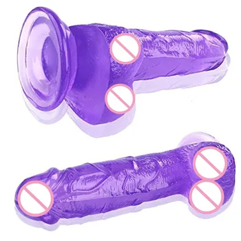 Tikroviškas Dildo Violetinė Varpos Pradedantiesiems Su Stipri Siurbimo Taurės Sekso Žaislas, Skirtas Moters Makšties G Spot Analinis Stimuliavimas Orgazmas
