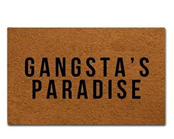 Gangsta ' s Paradise Słomianka Lauko Veranda, Terasa, Grindys Kalėdinė Dekoracija 2023 Atostogų Kilimas Namų Dekoro Vonios Durų Kilimėlis