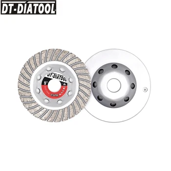 DT-DIATOOL 2vnt 125mm/5inch Diamond Segmentuoti Turbo Eilės Taurės Šlifavimo Rato Diskai, Betono Plytų kietą Akmenį