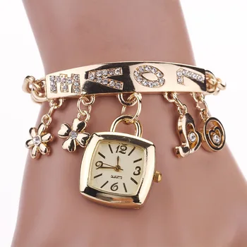 Naujai Apyrankės Kvarciniai Laikrodžiai Gražus Individualias Laisvalaikio Laikrodžiai Merginos Riešą Žiūrėti Moterims Lady Apyrankės Kvarciniai Laikrodžiai