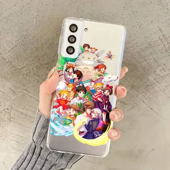 Anime totoro Telefono dėklas Samsung S10 S20 lite S21, plius Redmi Note8 9pro už 