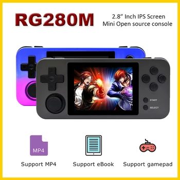 RG280M Mini Retro Delninis Žaidimų Konsolės Klasikinių Vaizdo Žaidimų Pultai Su Atviro kodo PS1/GBA/GB/MD Žaidėjas