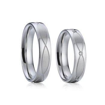 žiedai, juvelyrinių 18 karatų auksu 1 Pora Mėgėjams Aljanso užsakymą titano pora vestuvių žiedai vyrams ir moterims Nuotrauka 2