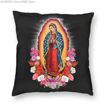 Weiche Jungfrau Maria Von Guadalupe Werfen Kissen Abdeckung Dekoration Mexiko Katholischen Saint Kissen Abdeckung 45x45 Kissenbe