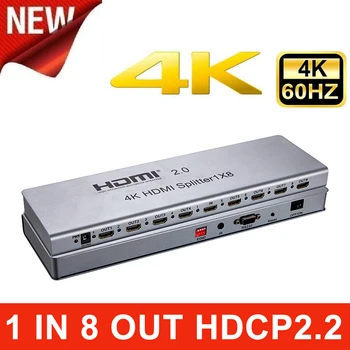 4K 60Hz 2.0 HDMI Splitter 1x8 Multi Ekranas, 1-8 Iš Ekrano Atvaizdavimo funkcija 