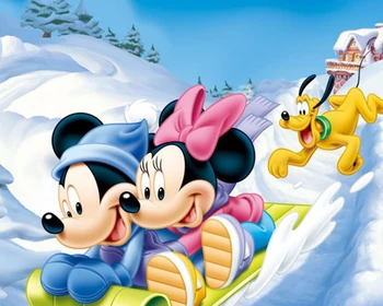 Disney 5D Diamond Tapybos kvadratiniu Goofy Mickey-Mouse ir Minnie Mouse Diamond Mozaikos animacinių filmų Gyvūnų Namų Dekoro