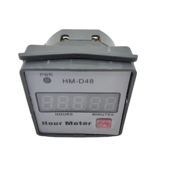 AC220V Hourmeter HM-D48 0-999.99 h Valandų Skaitiklis Skaitmeninis Hourmeter už Vejapjovės, Generatorius, Variklis Įranga, Valandų Skaitiklis Indikatorius Nuotrauka 2