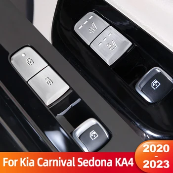 Už Kia Carnival Sedona KA4 2020 2021 2022 2023 Automobilio Sėdynių Šildymo Mygtuką Lipdukas Apdaila Durų Sėdynės Atminties Mygtukai Padengti Priedai