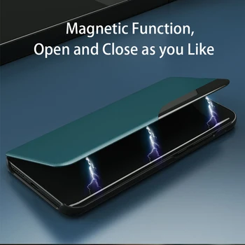 Odos Smart Langą Peržiūrėti Flip Case For Samsung Galaxy A21s A31 A51 A10 A20 A30 A50 A70 S M51 M31s M31 M21 M30s Magnetinio Coque Nuotrauka 2