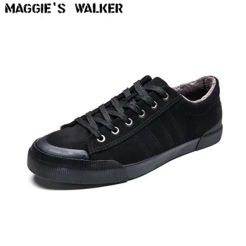 Maggie Walker Vyrų Madinga Atsitiktinis Batų Drobė Jungiamąją Atsitiktinis Žiemos Batai Platformos Lauko Žiemos Pliušinis Batų Dydį, 39-44