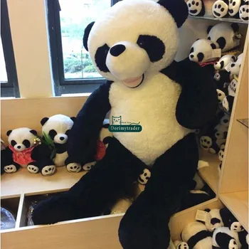 Dorimytrader Milžinišką Pliušinis Panda Bear Oda Jumbo Mielas Minkštas Didžiulis Panda Gamyklos Kainų Aukštos Kokybės 71inch 180cm DY61454