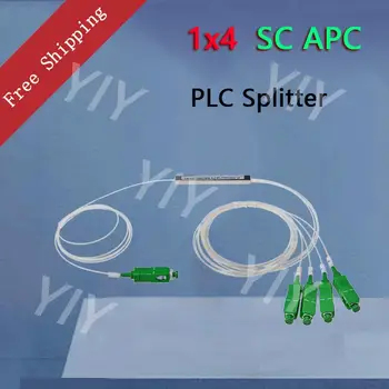PK APC 1X4 FTTH šviesolaidžio Splitter PLC Optinis Splitter FBT Optinė Jungtis Singlemode Simplex Plieno Vamzdis