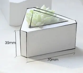 Cementas betono geometrijos Trikampis 3d miniatiūrų gėlių mašina multi - mėsos cemento puodą asmeninį kūrybos pelėsių Nuotrauka 2