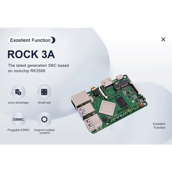 ROCK3 Modelio Kortelę Kompiuterio SBC Plokštė Modulis Pagrįstas RK3568 Cortex-A55 2GB RAM Vystymo Lenta Su EMMSP Nuotrauka 2